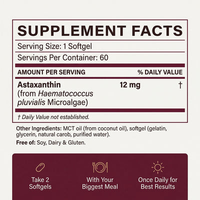 Astaxanthin – 12mg Softgels