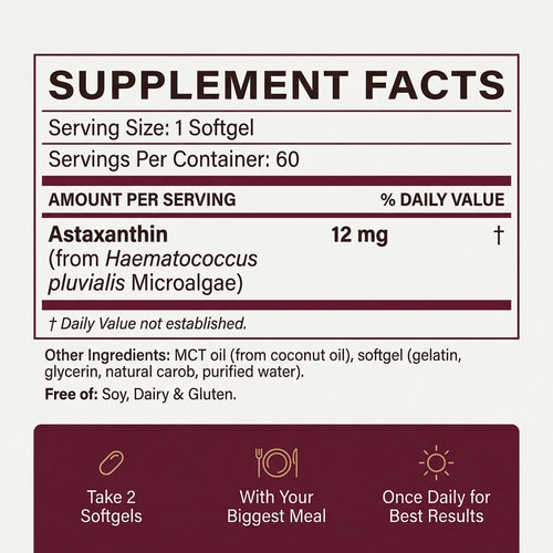 Astaxanthin – 12mg Softgels