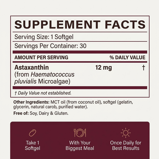 Astaxanthin – 12mg Softgels